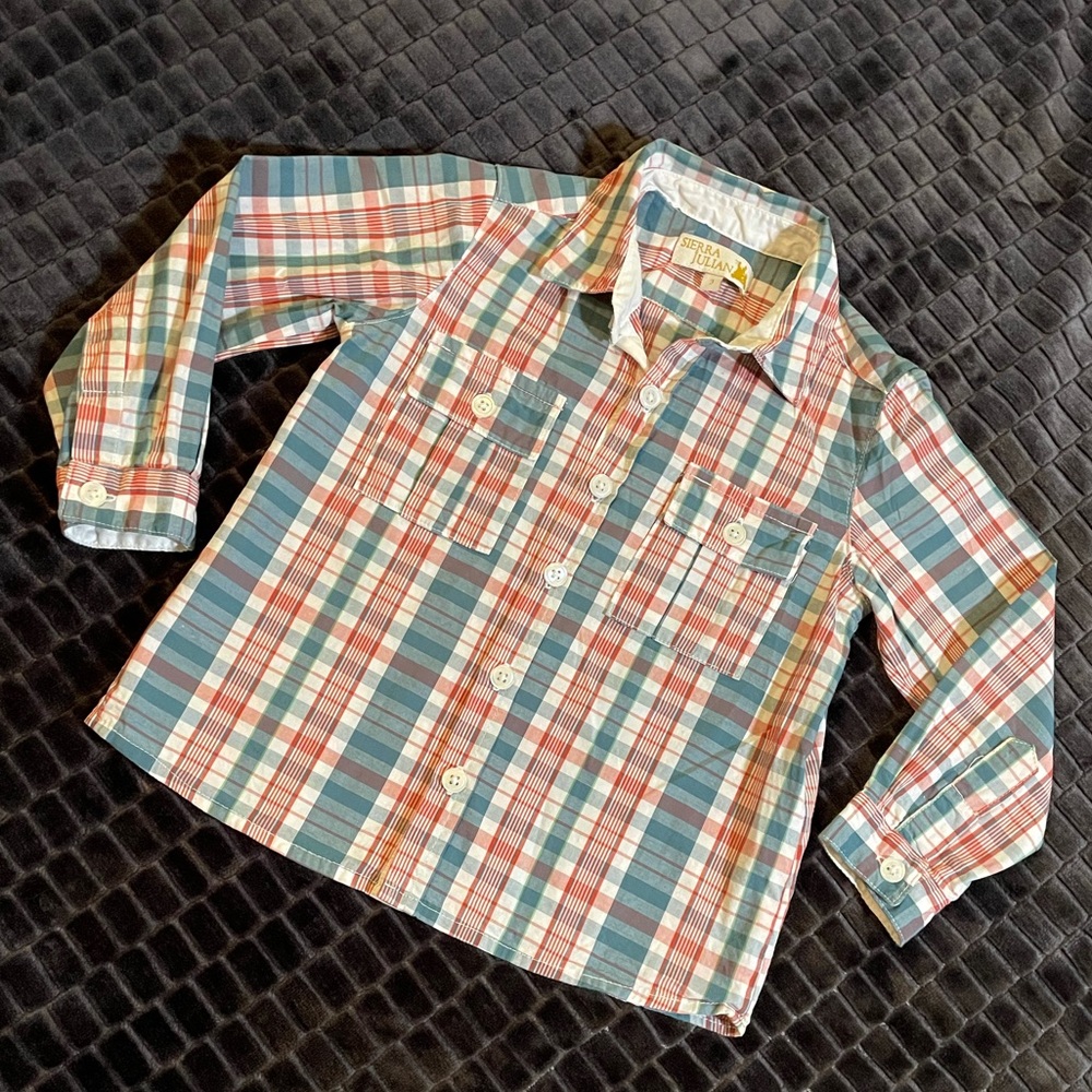 5 for$20-Sierra Julian Plaid Button-up Toddler shirt-Size 3-Great used condition